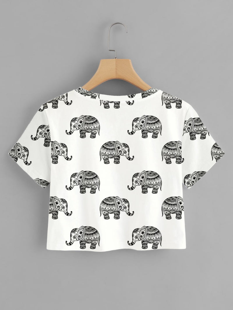 ELEPHANT WHITE SHORT T-SHIRT