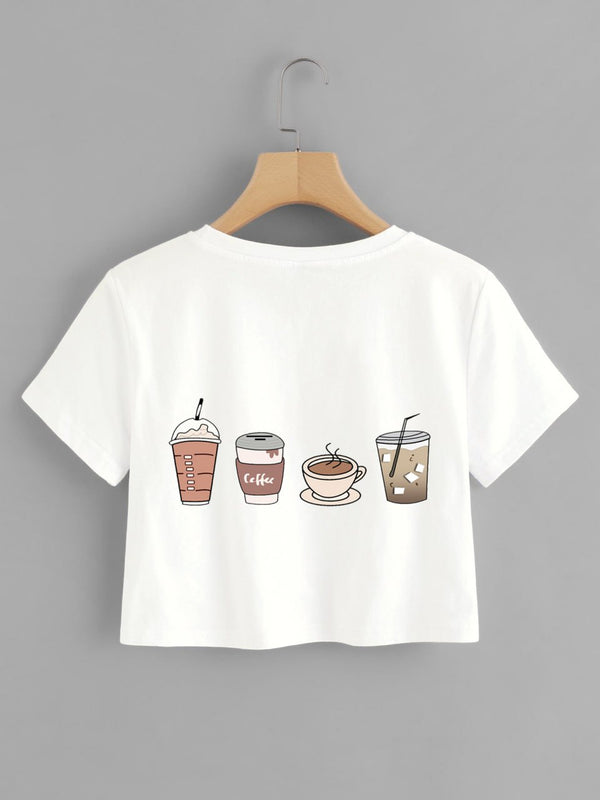 DRINK WHITE SHORT T-SHIRT